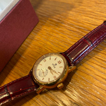 SPICA Leather Winding Watch Red Leather