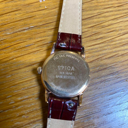 SPICA Leather Winding Watch Red Leather