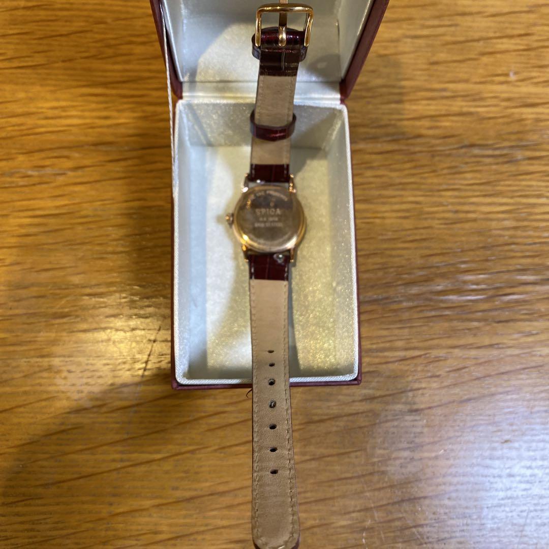 SPICA Leather Winding Watch Red Leather