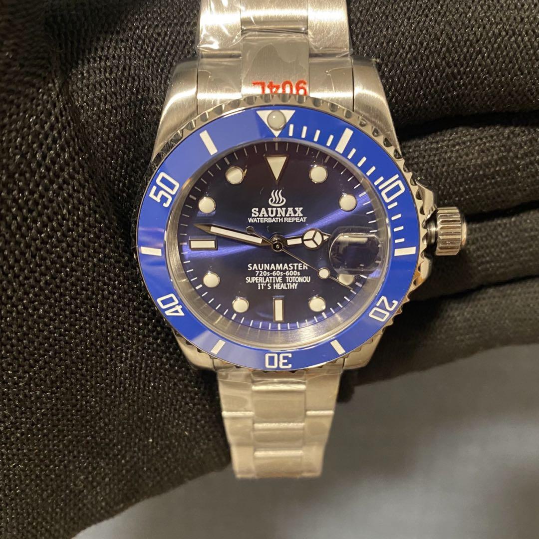 SAUNAX Divers Watch Blue Sub Sub Marina nh35