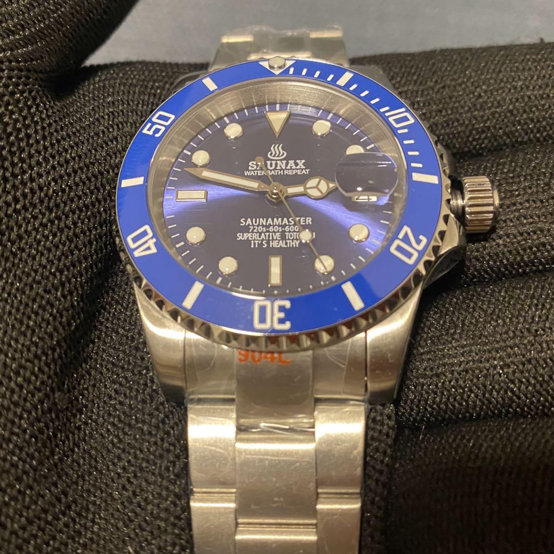 SAUNAX Divers Watch Blue Sub Sub Marina nh35
