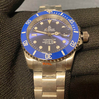 SAUNAX Divers Watch Blue Sub Sub Marina nh35