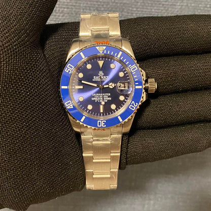 SAUNAX Divers Watch Blue Sub Sub Marina nh35