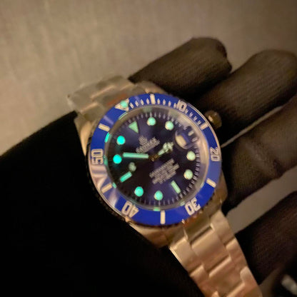 SAUNAX Divers Watch Blue Sub Sub Marina nh35
