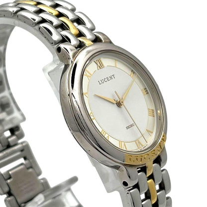 New Seiko Lucent Gold Combination Belt Watch 1040
