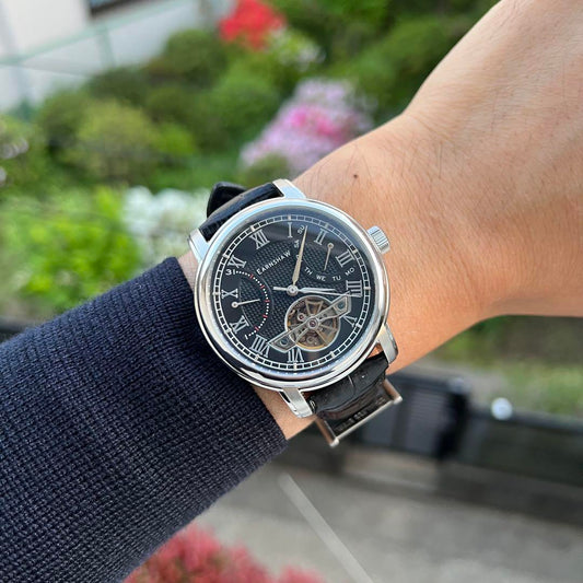 [Operational] Skeleton Automatic Watch Black