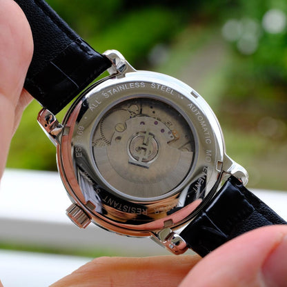 [Operational] Skeleton Automatic Watch Black