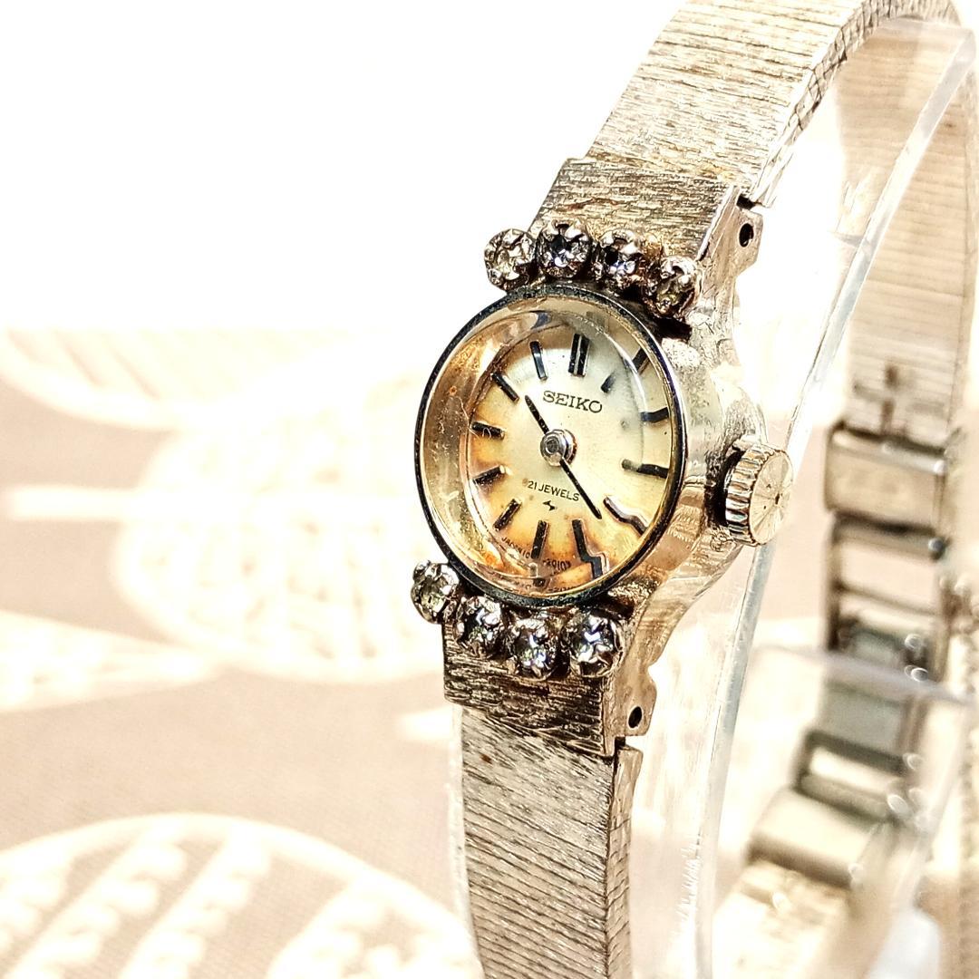 【Operational Product】 SEIKO Quartz Watch 10-0900 Round 21 Jewels 2 Hands