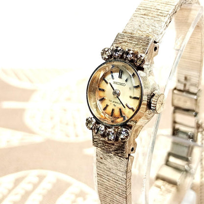 【Operational Product】 SEIKO Quartz Watch 10-0900 Round 21 Jewels 2 Hands