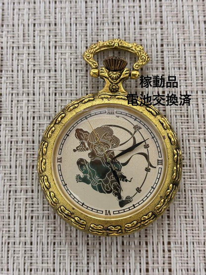 Operational Product Fūjin, Gold Pocket Watch Design Japan Movement