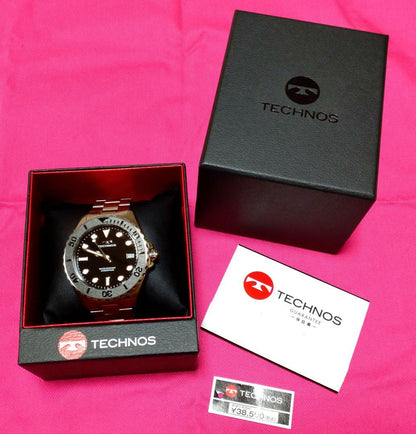 New TECHNOS T9B93BB Unused Watch