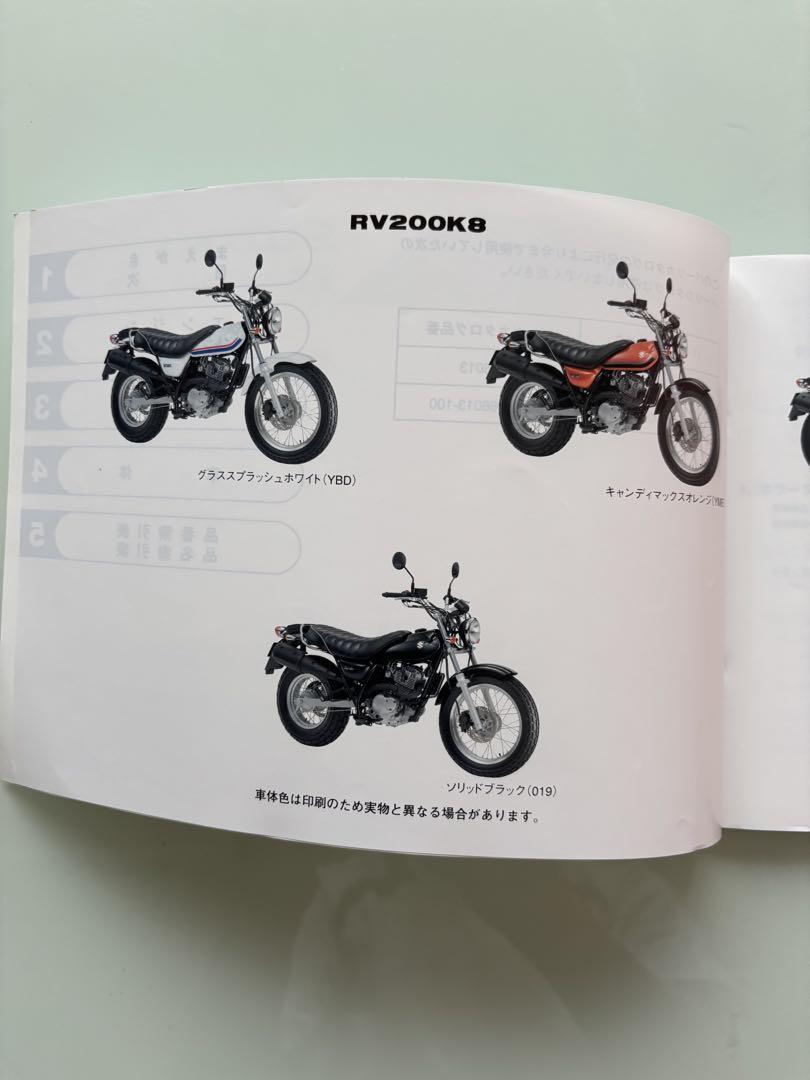 Suzuki VanVan200 / RV200 Parts Catalog