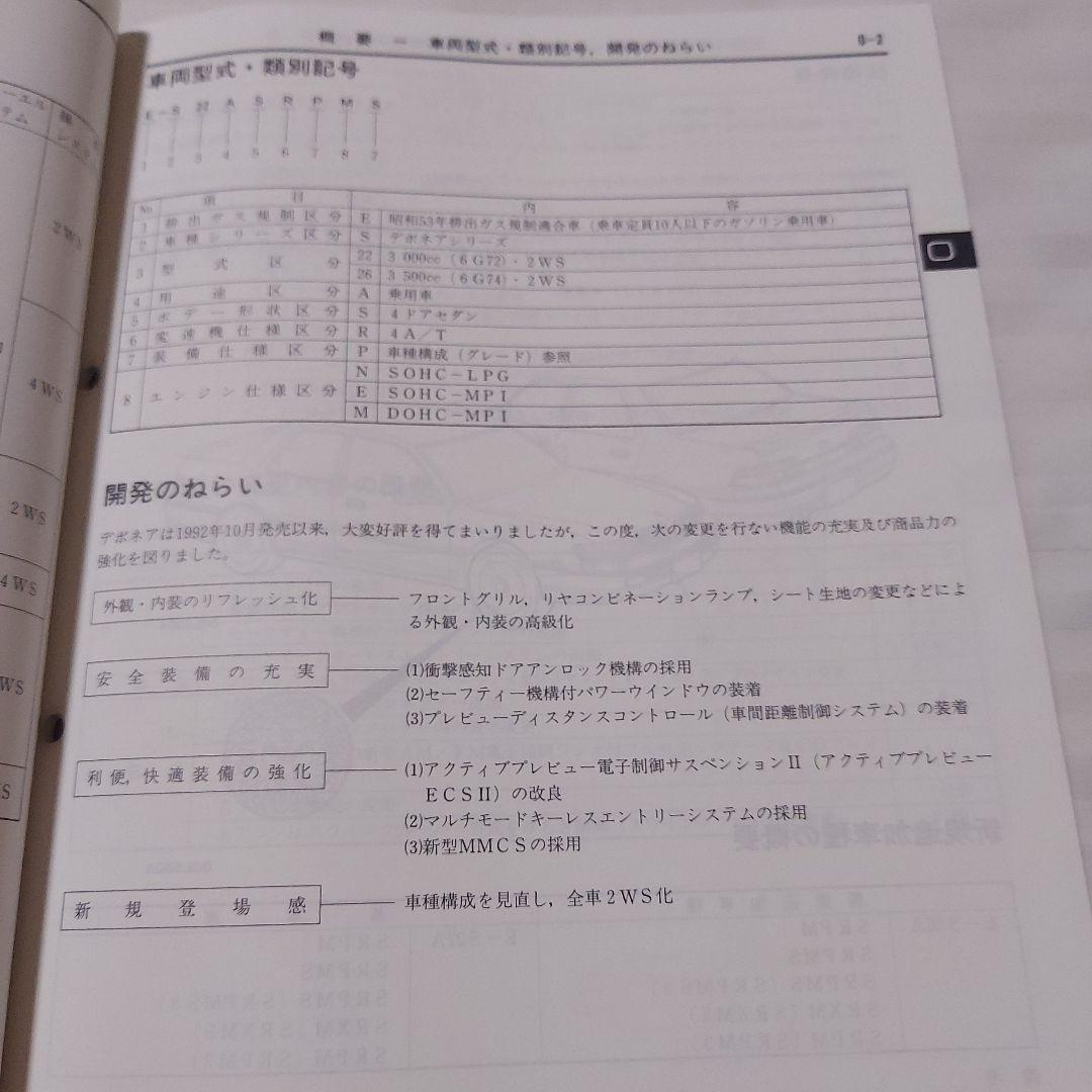 Mitsubishi Debonair New Model Explanation Book 1995