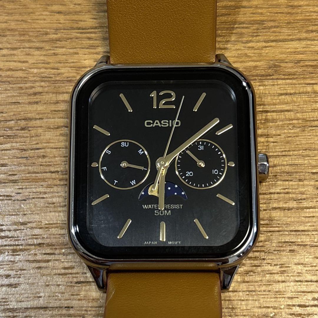 Almost New Operating CASIO Moonphase MTP-M305L-1AV CASIO