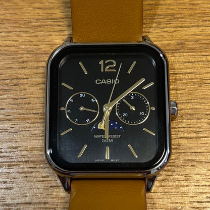 Almost New Operating CASIO Moonphase MTP-M305L-1AV CASIO