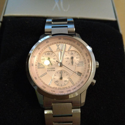 Beautiful Condition Citizen XC Pink Dial Chronograph Watch