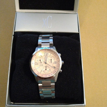 Beautiful Condition Citizen XC Pink Dial Chronograph Watch