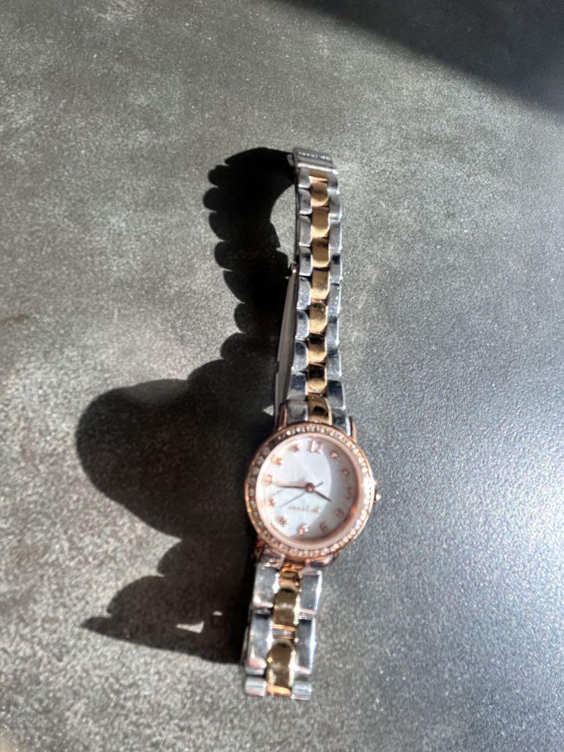 Ladies Analog Watch Silver/Gold