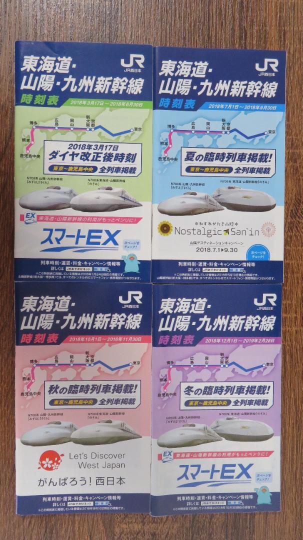 Tokaido, Sanyo, Kyushu Shinkansen Timetable 2018-2022