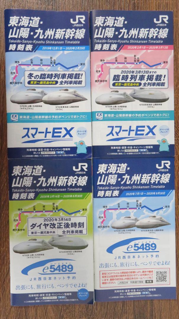 Tokaido, Sanyo, Kyushu Shinkansen Timetable 2018-2022