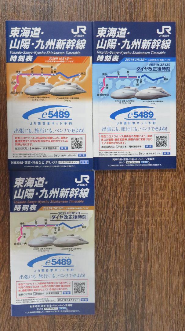 Tokaido, Sanyo, Kyushu Shinkansen Timetable 2018-2022