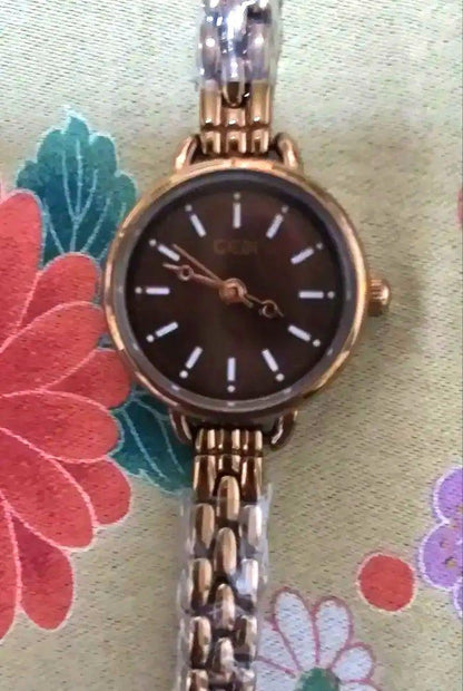 New CEDI Brown Dial Gold Band Watch