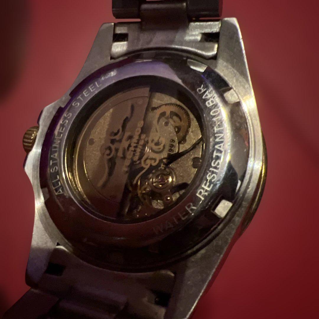 TECHNOS Automatic Winding Watch Blue/Silver/Gold