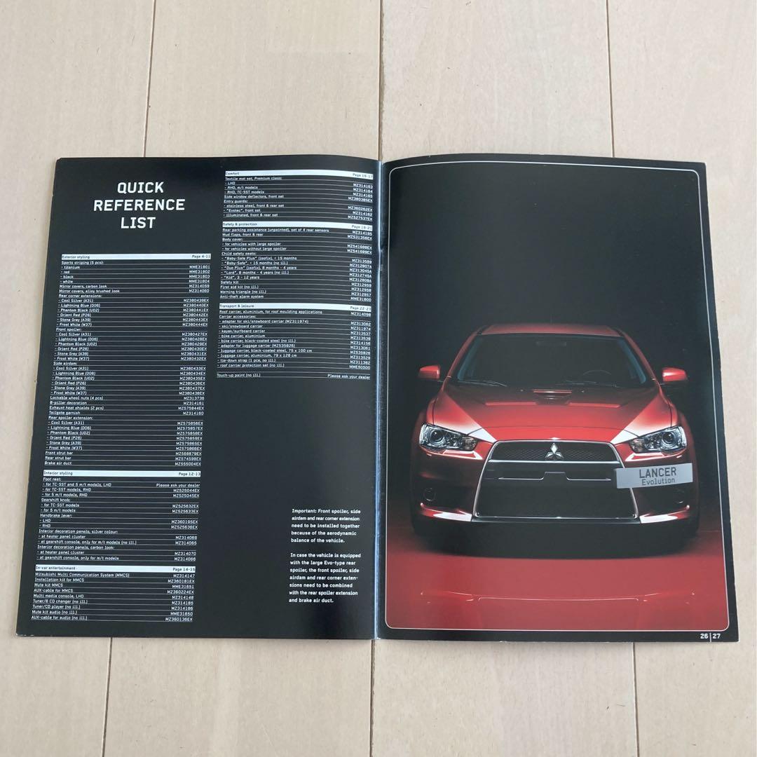 Rarity European Version Lancer Evolution X Accessory Catalog