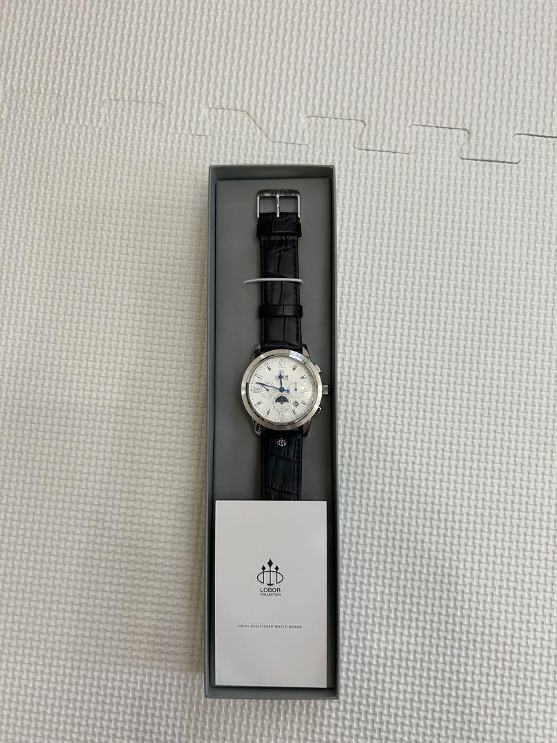 LOBOR Moon Face Automatic Watch Triple Calendar Skeleton