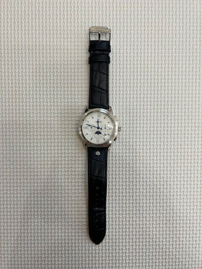 LOBOR Moon Face Automatic Watch Triple Calendar Skeleton