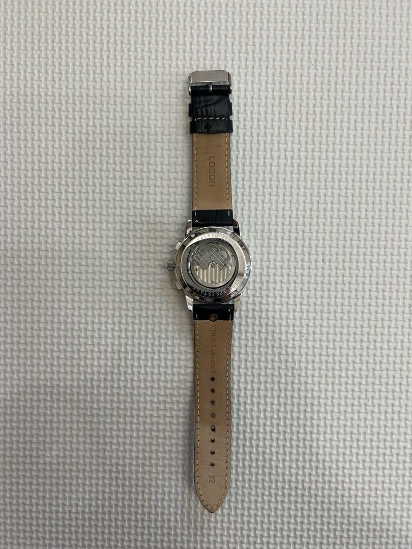 LOBOR Moon Face Automatic Watch Triple Calendar Skeleton