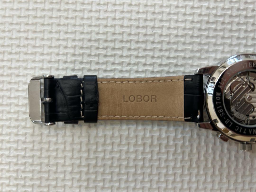 LOBOR Moon Face Automatic Watch Triple Calendar Skeleton