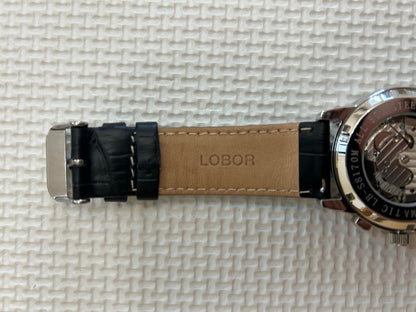 LOBOR Moon Face Automatic Watch Triple Calendar Skeleton