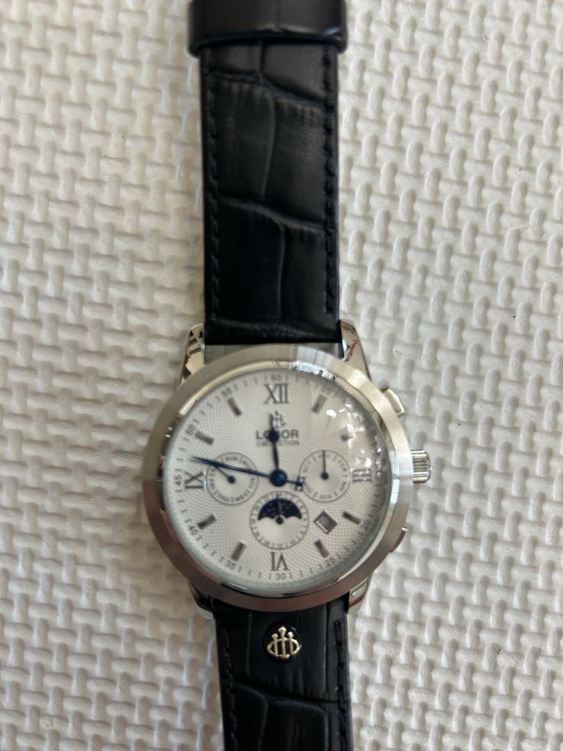 LOBOR Moon Face Automatic Watch Triple Calendar Skeleton