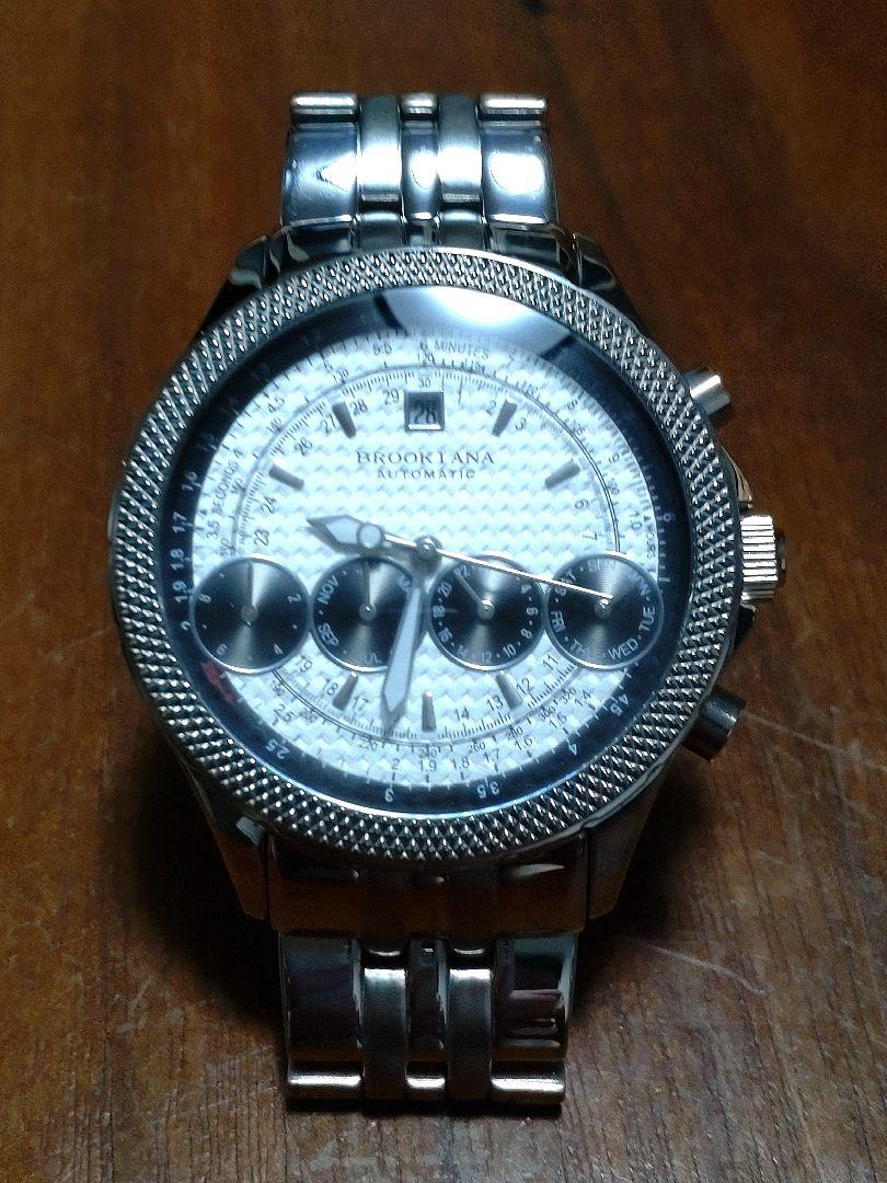 Brookiana Men's Automatic Winding 4-Link Chronograph