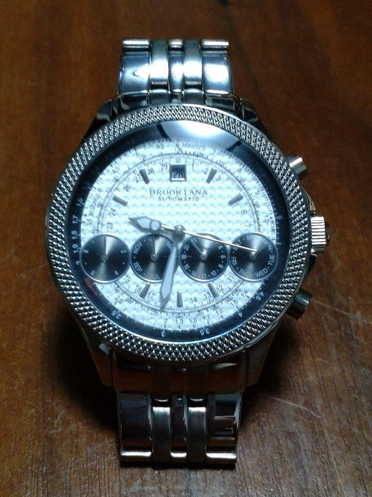 Brookiana Men's Automatic Winding 4-Link Chronograph