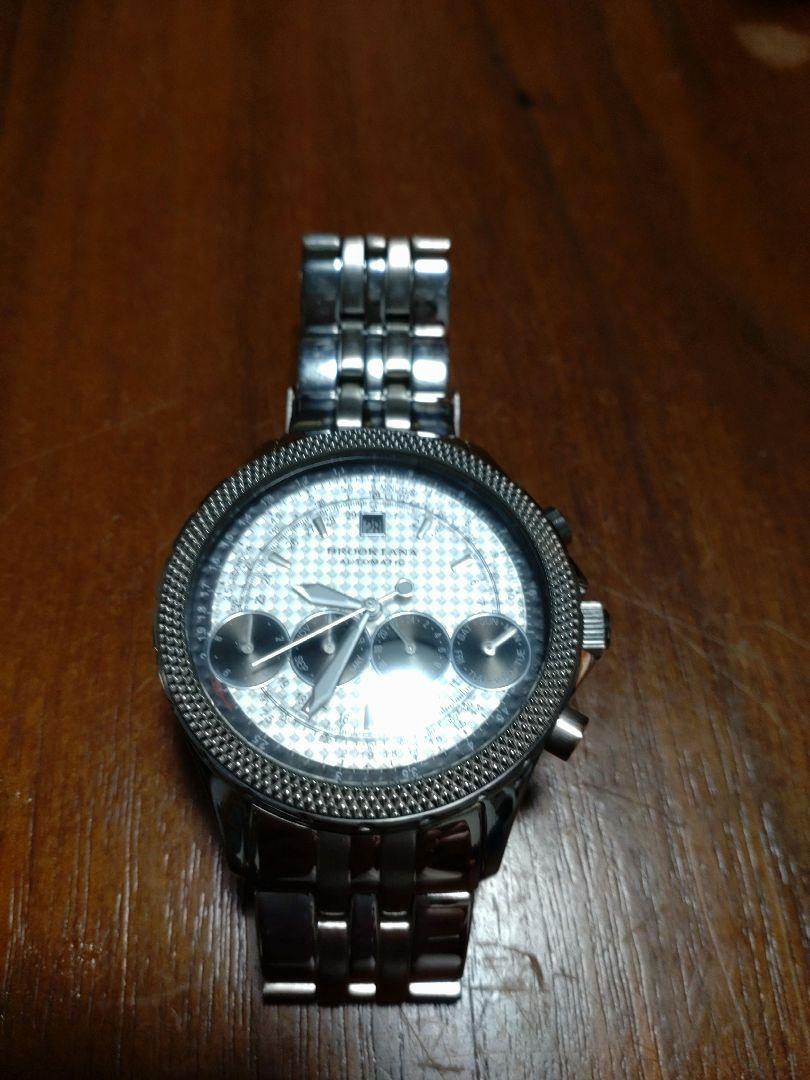 Brookiana Men's Automatic Winding 4-Link Chronograph