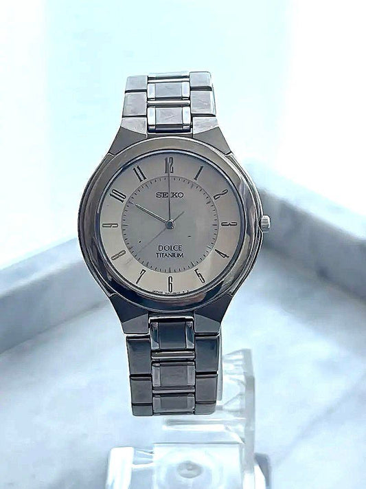 Battery Replaced Rare SEIKO SEIKO DOLCE Titanium Shell Watch