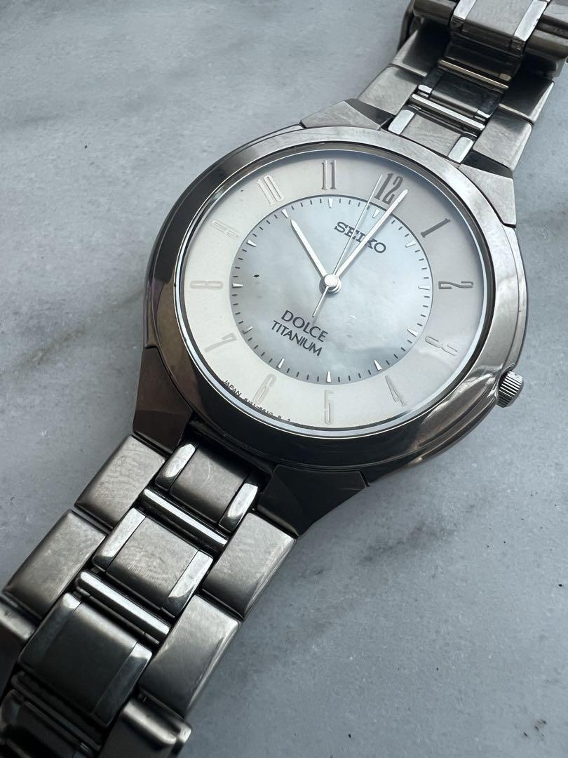 Battery Replaced Rare SEIKO SEIKO DOLCE Titanium Shell Watch