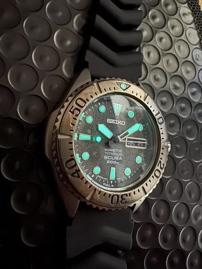 SEIKO 5M63-0B40 Seiko Diver Kinetic Titanium Excellent Condition