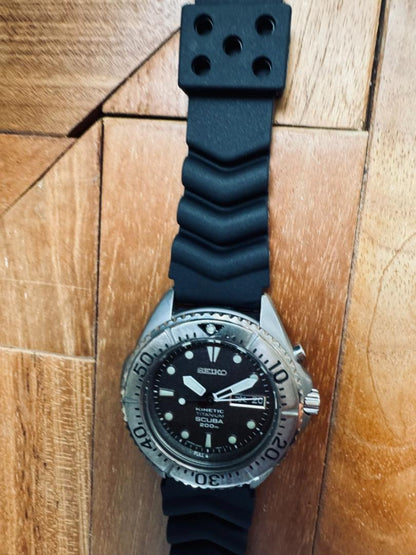 SEIKO 5M63-0B40 Seiko Diver Kinetic Titanium Excellent Condition