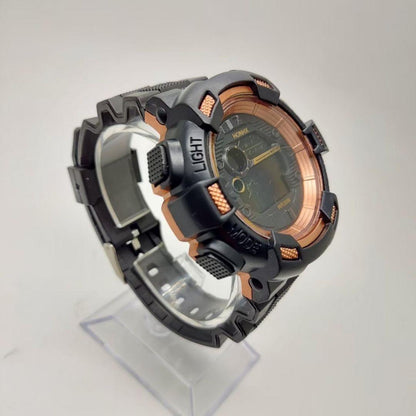 LED Multi-Functional Digital Watch Unisex Black Gold