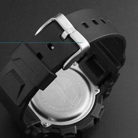 LED Multi-Functional Digital Watch Unisex Black Gold