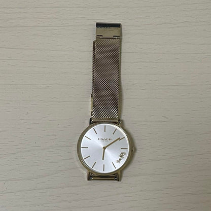Operational COACH Coach Gold Horse Mesh Strap Watch