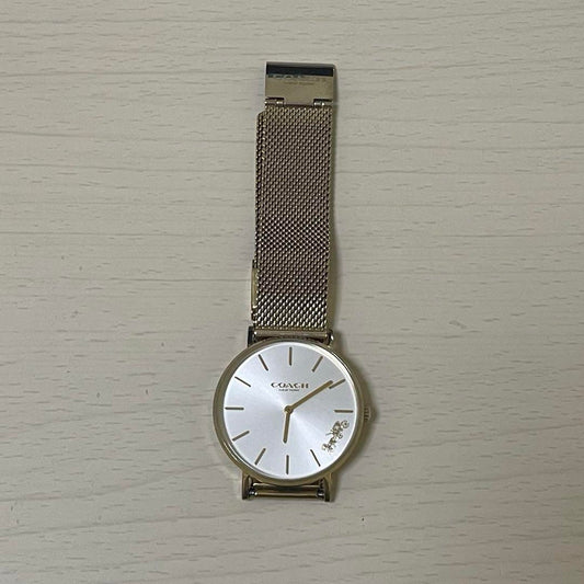 Operational COACH Coach Gold Horse Mesh Strap Watch