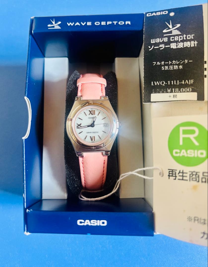 New Unused CASIO WAVE CEPTOR Solar Radio Watch