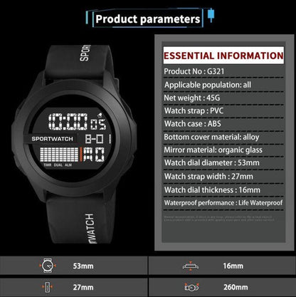 [Special Offer] Men's and Women's LED Water-Resistant Sports Digital Watch Red