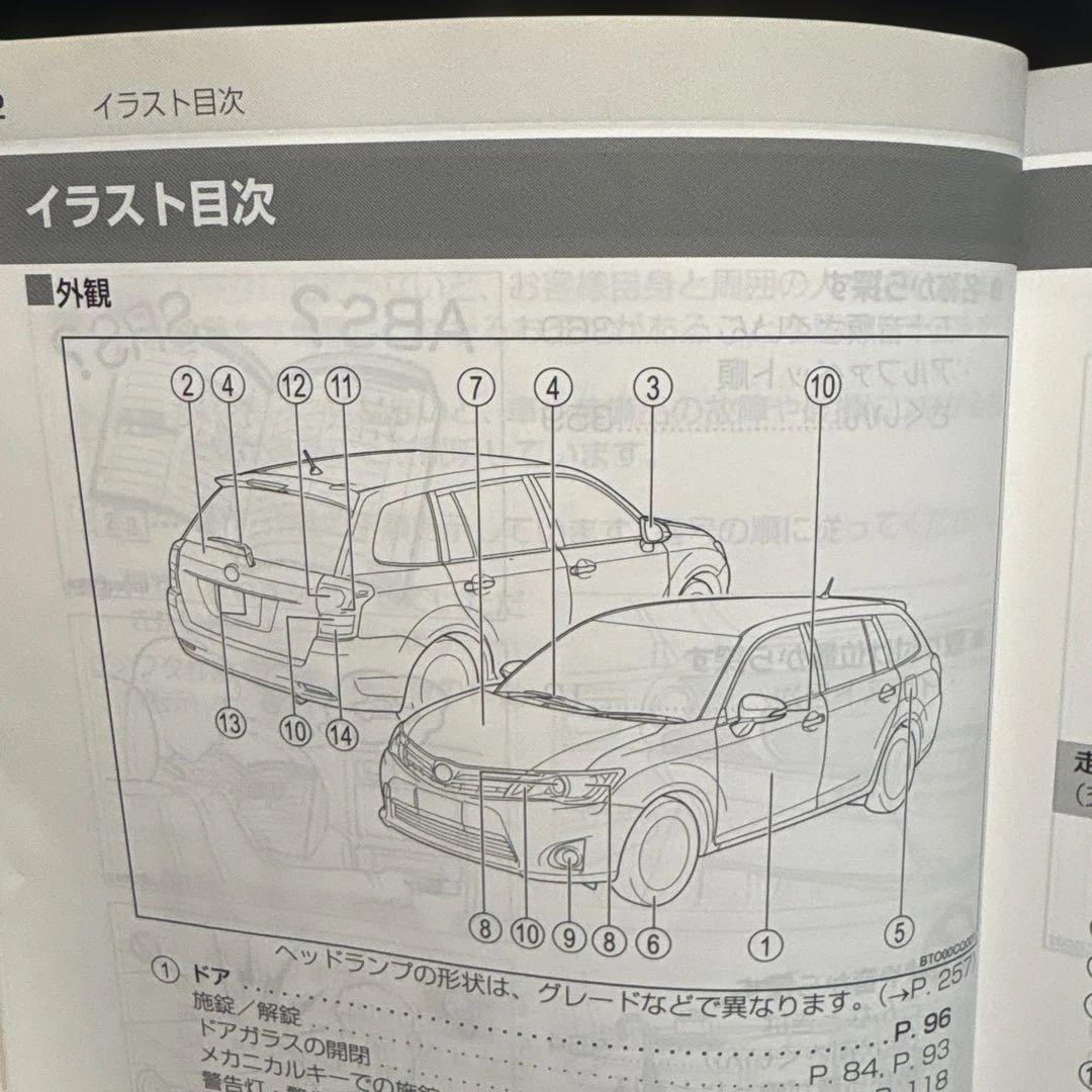 Toyota Corolla Fielder User Manual CA-38 Catalog No. 129