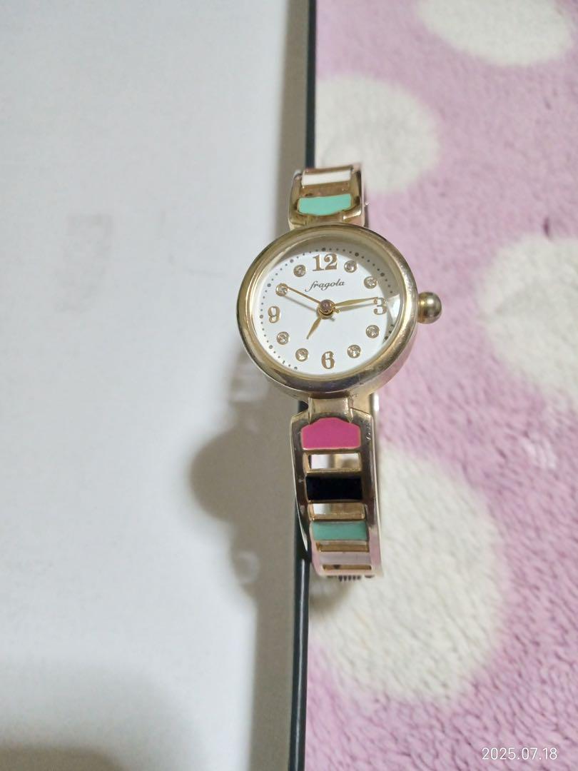 Strawberry Colorful Wound Analog Watch Battery-Free