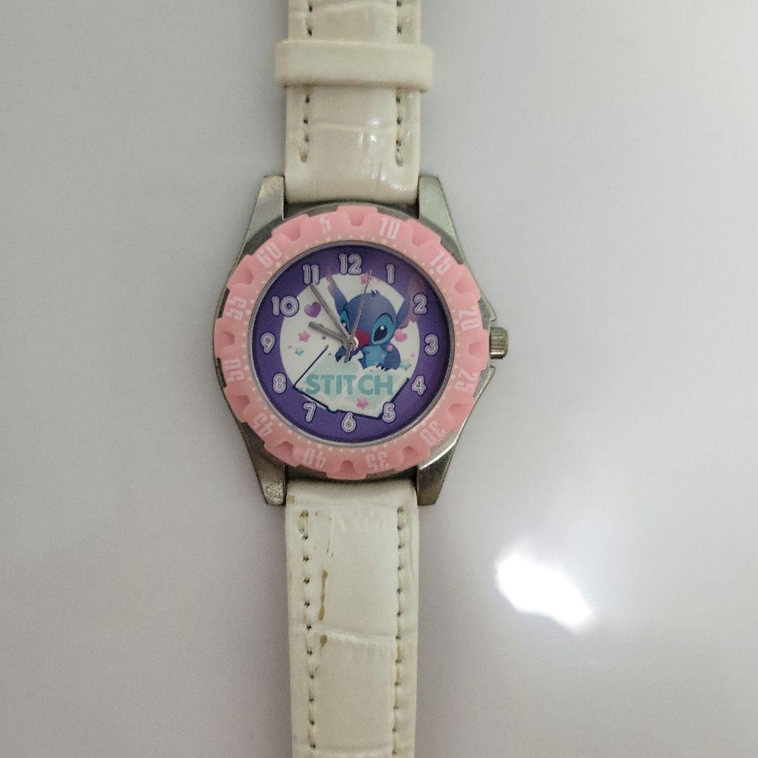 Stitch Analog Winding Watch White/Pink